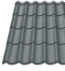 Металлочерепица Будсервис "Монтерей ЗD" Relief iceCrystal mat Thyssen krupp 0.50 mm RAL 7016 Графит