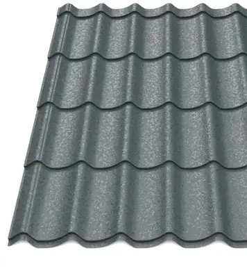 Металлочерепица Будсервис "Монтерей ЗD" Relief iceCrystal mat Thyssen krupp 0.50 mm RAL 7016 Графит