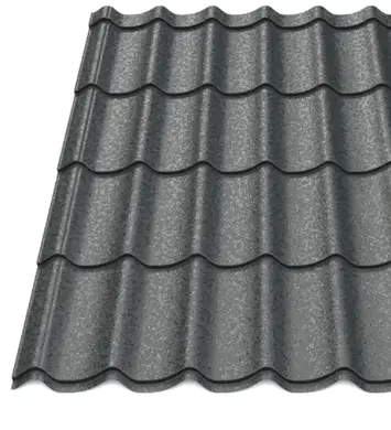 Металлочерепица Будсервис "Монтерей ЗD" Relief iceCrystal mat Thyssen krupp 0.50 mm RAL 9005 Черный