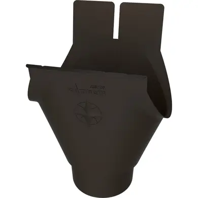 Лійка овальна зварна Zambelli Robust система 127/80 RAL 8019 Темно-коричневий