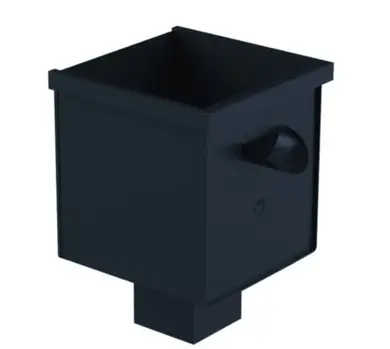 Зливна корзина Galeco Stal² система 125/80x80 RAL 9005 Чорний