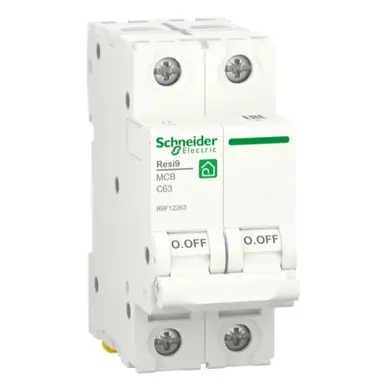 Автоматический выключатель Schneider Electric 2-п. RESI9 63A C (6kA) (C2)