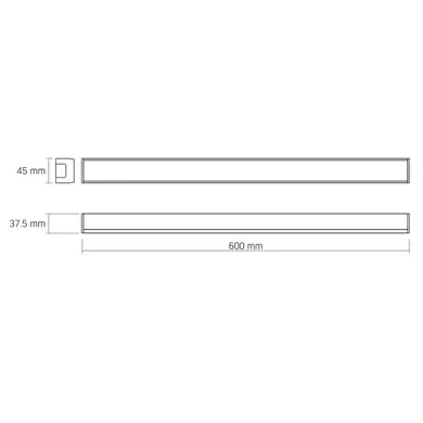 LED светильник линейный Videx BN03 30W 0.6М 5000K 220V Black (VL-BN03-30065B)
