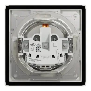 Розетка Schneider Electric 1-я З/К внутр. с крышкой и шторками IP44 "ASFORA белая (C2) 