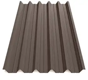 Профнастил Будсервис Т-40 Pladur wrinkle mat Thyssen krupp 0.50 mm RAL 8019 Коричневый