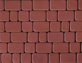 Тротуарна плитка Brukland Старе місто 60 мм Червоний 180х120 мм, 120х120 мм,  90х120 мм
