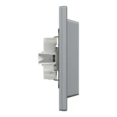 Розетка Schneider Electric 2-я З/К внутр. "ASFORA" сталь (C2) 