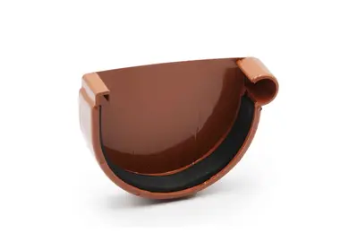 Заглушка ринви права RainWay система 130/100 RAL 8004 Цегляний