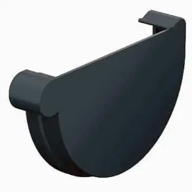 Заглушка желоба правая Galeco PVC  система 90/50 RAL 7021 Графитовый