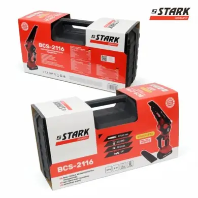 Мини-пила аккумуляторная цепная STARK BCS-2116 1х21Вх2А, безщ, 150мм, кейс