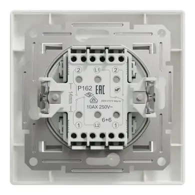 Вимикач Schneider Electric 2-кл. внутр. прохідний "ASFORA" бiлий (C1) 
