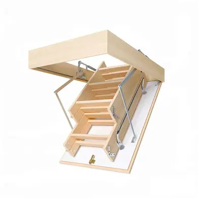 Чердачная лестница Bukwood COMPACT Long деревянные 4-секционные Н305см 110x90 см