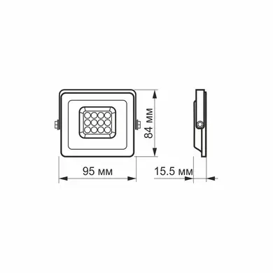 LED прожектор Videx F2e 10W 5000K (VL-F2e-105W)