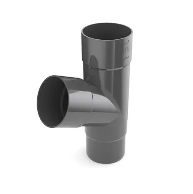 Тройник BRYZA система 125/90 Графит RAL 7021 (62-174)