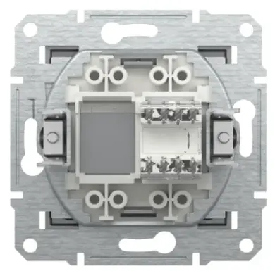 Розетка Schneider Electric комп. RJ-45 внутр. "ASFORA" без рамки сталь (C2) 