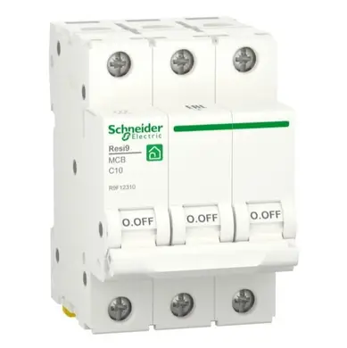 Автоматический выключатель Schneider Electric 3-п. RESI9 10A C (6kA) (C2)