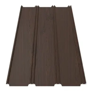 Кликфальц Tile "Фальц настил" структура дерево SeAH 0.40 mm Темное дерево