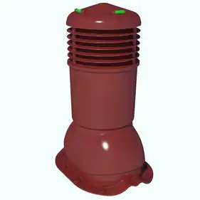 Вентиляційний вихід Krono-Plast KBF Ø150 для металочерепиці не ізольований червоний