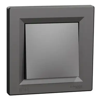 Выключатель Schneider Electric 1-кл. внутр. IP44 "ASFORA" антрацит (C3) 