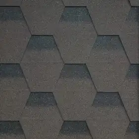 Бітумна черепиця Sim Shingle Нexagon Каштан