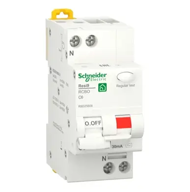 Дифференциальный автомат Schneider Electric RESI9 1P+N 6A  C 30mA АC 6kA (C2)