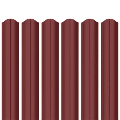 Ламель штакета Будсервис Pladur wrinkle mat Thyssen krupp 0,50мм RAL 3009 Красный