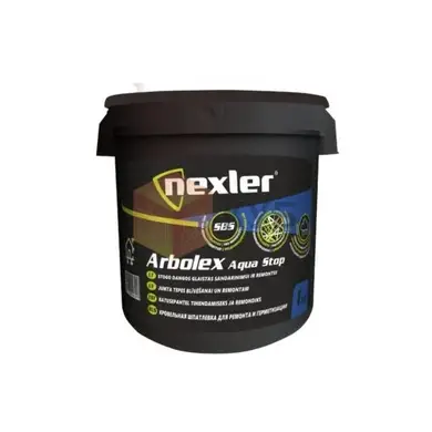 Шпаклевка битумно-каучуковая Nexler ARBOLEX Aqua Stop 1 кг