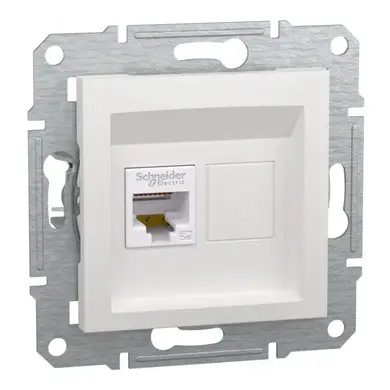 Розетка Schneider Electric комп. RJ45 кат. внутр. "ASFORA" без рамки білий 