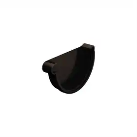 Заглушка желоба левая Galeco PVC система 130/100 RAL 9005 Черный