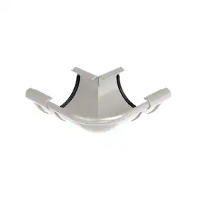 Угол желоба внешний Galeco PVC система 110/80 90° RAL 9010 Белый