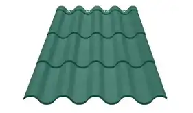 Металлочерепица GOOD ROOF PREMIUM Roof 350/30,матполиэстер 0,45мм  2-х Україна Zn 100 RAL 6005 Зеленый