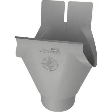 Лійка овальна зварна Zambelli Robust система 127/80 RAL 9006 Білий алюміній