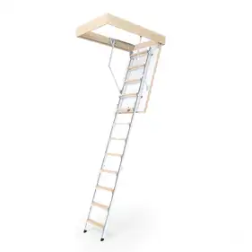 Горищні сходи Bukwood ECO Metal Standard 3-секційні Н280см 110х80 см