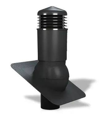 Вентиляційний вихід утеплений для бітумної черепиці Wirplast WiroVent STANDARD PLUS K81 Ø125/500 мм антрацит