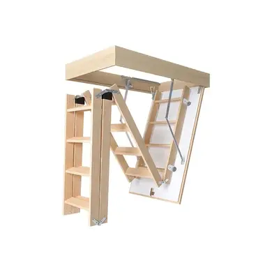 Чердачная лестница Bukwood ECO LONG деревянные 4-секционный Н340см 120х90 см