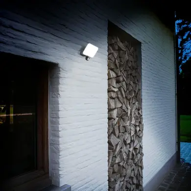 LED прожектор Videx F3 50W с датчиком движения 5000K 220V Black (VLE-F3-0505B-S)