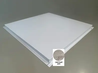 Фасадные кассеты Stroy Dom Тип 1 378*378 мм Корея 0,4 mm Printech Светлый дуб