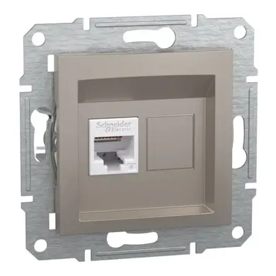 Розетка Schneider Electric комп. RJ-45 кат.6 UTP внутр. "ASFORA бронза (C3)