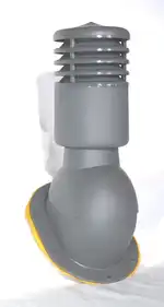 Вентиляционный выход Krono-Plast KPІО Ø150 для плоских крыш утепленный Серый