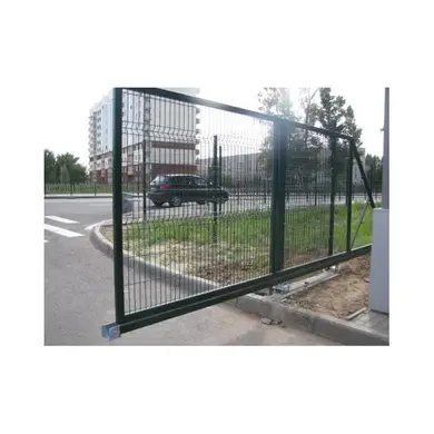 Ворота откатные Завод Центр - Сетка Заграда ОЦ+ППЛ 2400x6000 мм RAL 6005
