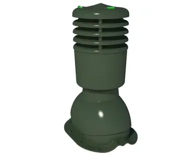 Вентиляційний вихід Krono-Plast KBFO Ø125 для металочерепиці  ізольований зелений