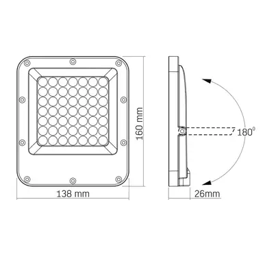 LED прожектор PREMIUM Videx F2 30W 5000K (VL-F2-305G)