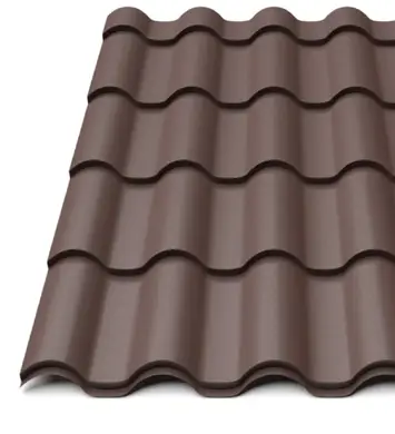 Металочерепиця Будсервіс "Інтегра 35" матполіестер Модуль-Україна 0.45 mm RAL 8017 Коричневий