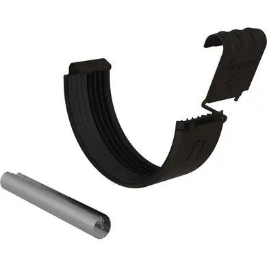 Соединитель желоба с трубкой Zambelli Robust система 127/80 RAL 8019 Темно-коричневый