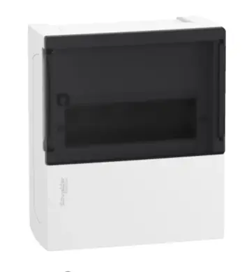 Щит пластиковый Schneider Electric ЩРН-П-8 мод внешн.уст. IP40 прозр. дверь Resi9 (C1)