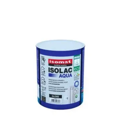 Водоемульсійна фарба для деревини Isomat ISOLAC-AQUA ECO GLOSS 0,75 л, білий