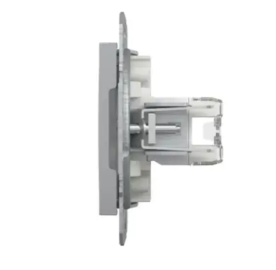 Розетка Schneider Electric комп. подвійна RJ-45 внутр. "ASFORA" без рамки алюминий (С2) 