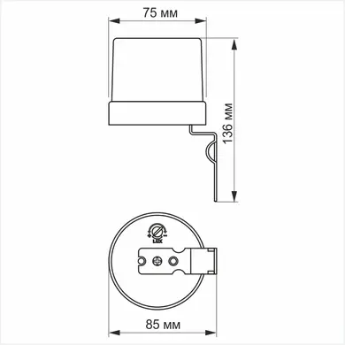 Датчик освещенности Videx 25A 220V фотометрический (VL-SN03)