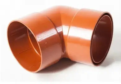 Колено с двумя раструбами ProAqua система 125/90, 87,5° RAL 8004 Кирпичный