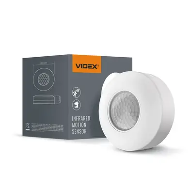 Датчик движения и освещенности Videx 220V 1200W инфракрасный накладной нерегулируемый (VL-SPC12W)